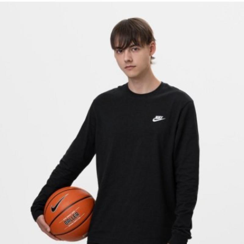 Nike Nsw Club Long Sleeve Long Sleeve Tee Ni Lt2 Black