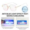 Blue Ray Blocking Anti-Blue Light Reading Glasses Ultralight Eye Protection Hyperopia Glasses Shiny Rhinestone Metal