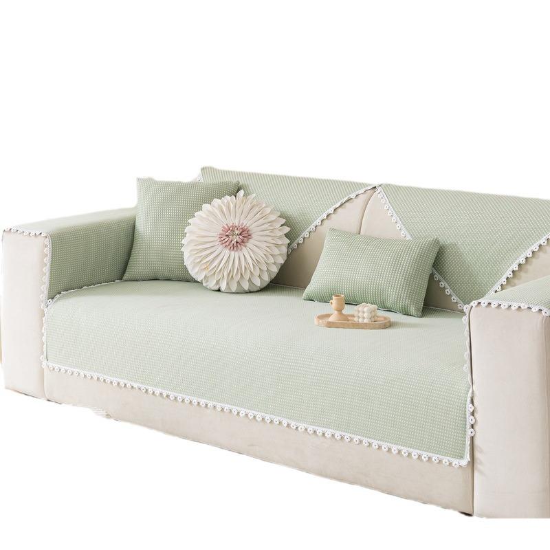 Ice Silk Sofa Cushion, Summer Non-Slip Cover, Summer Cover Cloth Simple Towel, Cool Doudou Technology Cool Mat Cushion