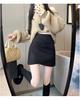 New Autumn/Winter 2025 Sequin Tweed High-Waisted Irregular Slim A-Line Skirt