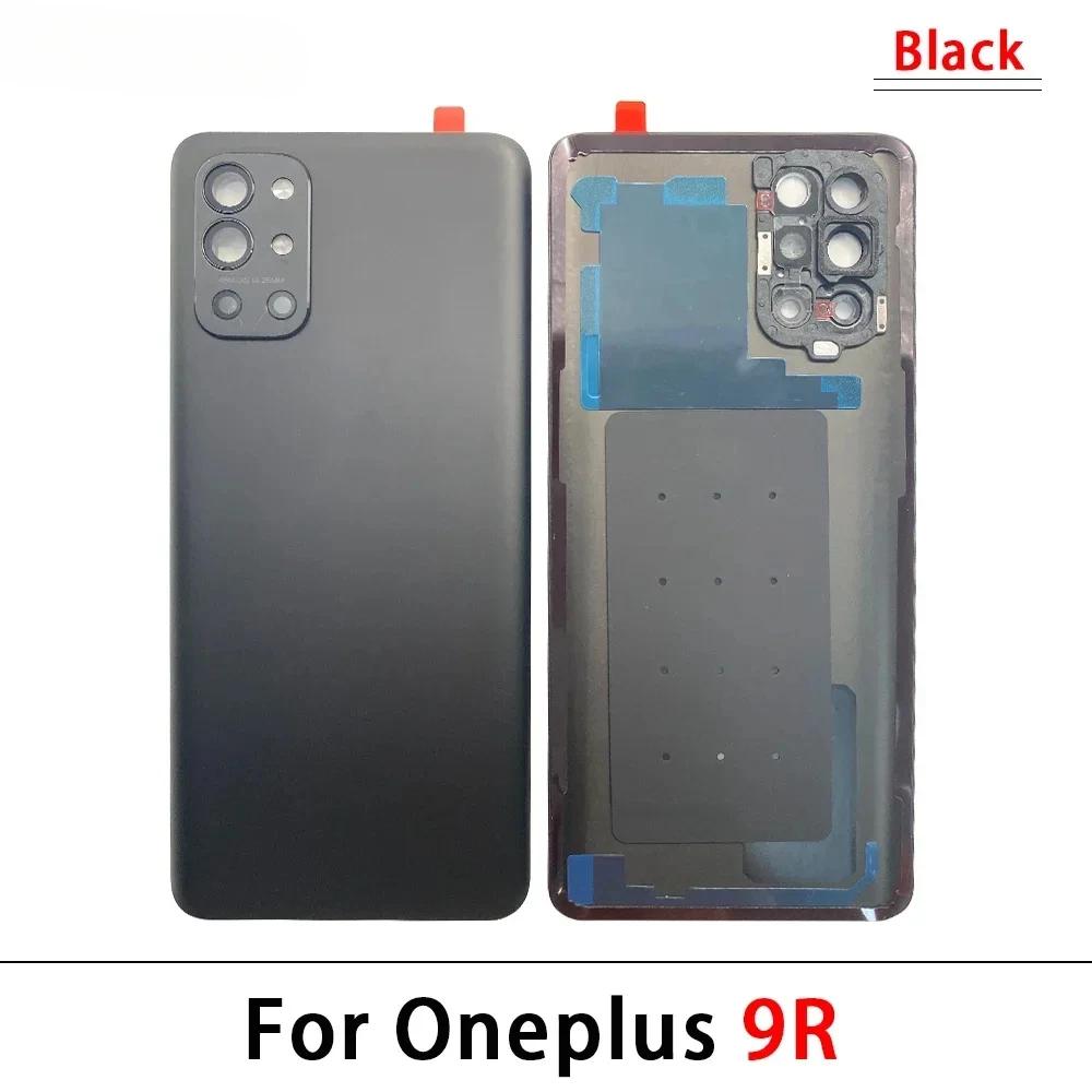Glass Back Cover For Oneplus 9 9R 10 Pro Rear Panel  Replacement Rear Housing with Adhesive  With Camera Lens