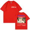 Singer Cris Mj Double Sided Print Tshirt Men Women Clothing Fashion Hip Hop Tshirts Summer Casual Loose Short Sleeve T Shirt