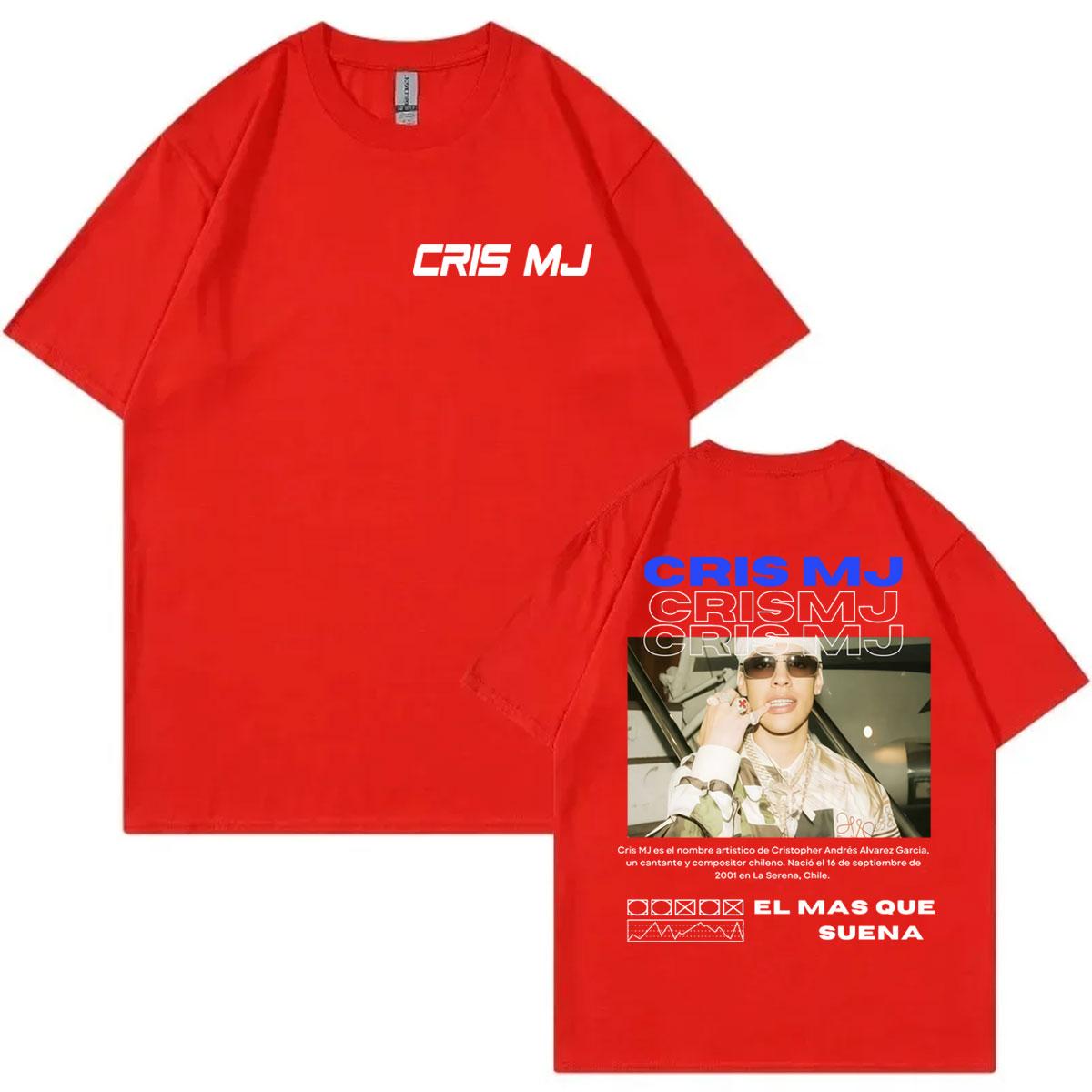 

Singer Cris Mj Double Sided Print Tshirt Men Women Clothing Fashion Hip Hop Tshirts Summer Casual Loose Short Sleeve T Shirt S