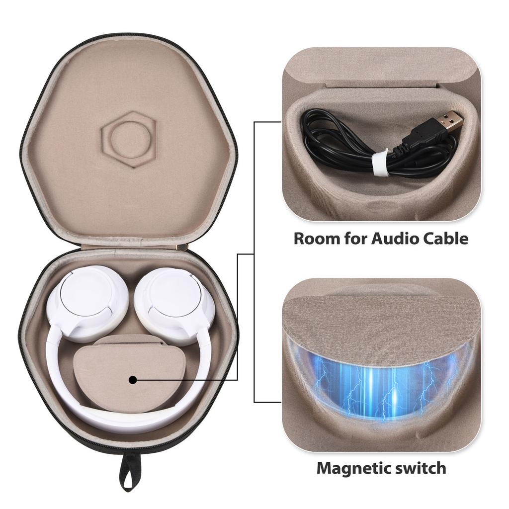 Portable EVA Hard Carrying Bag Travel Headphone Organizer Case Storage Box for JBL Tune 700-770NC Wireless Bluetooth Headphone