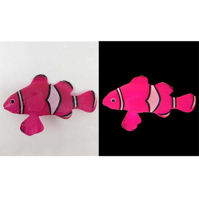 Светящаяся искусственная имитация золотой рыбки, силиконовая плавающая искусственная рыба для аквариума No. 7 red clownfish