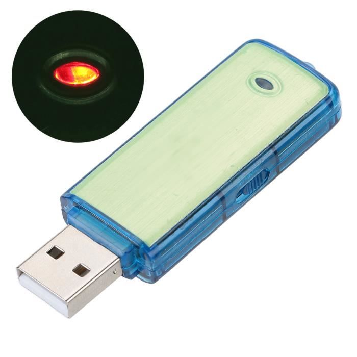 Tbest Enregistreur vocal SK‑858 Mini Enregistreur Vocal Numérique 8 Go Enregistrement de Clé USB pour Réunions Conférence