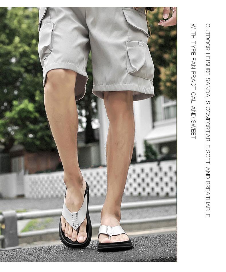 Men's Casual Summer Non-slip Flip-Flops - Fashionable, Soft Sole, Wear-resistant Thong Sandals for Outdoor Use