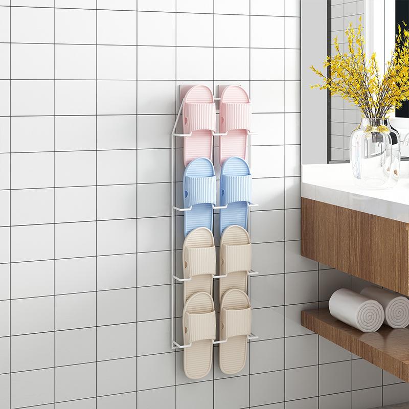 Bathroom Slipper Rack Wall-mounted Wall-mounted Toilet Shoe Storage Hanging Toilet Non-perforated Shoe Rack Shelf