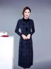 2025 Elegant Winter Plaid Dress for Plus-Size Mature Women: Slimming, Thickened Design