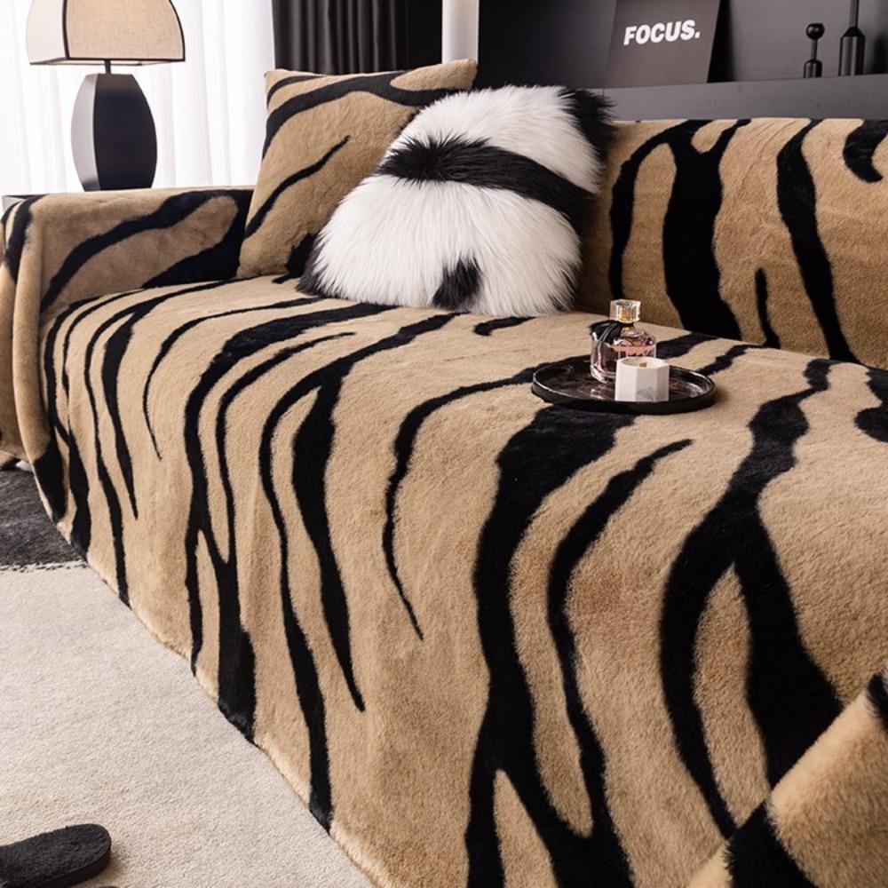 Light luxury fashion leopard print sofa towel 2025 new thickened non-slip plush thermal cover universal all-inclusive cover blanket