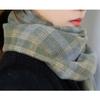 Autumn Winter Warm Shawl Unisex Imitation Cashmere British Style Plaid Tassel Scarf Cape