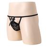 Bow Hollow Front Lace Sissy Pouch Panties Men See Through Lingerie Low Rise T-Back Thong G-String Gay Crossdressing Bikini Brief