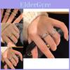 Bague Déclaration Vintage Française Élégante Pour Femmes Avec Superbes Accents de Quatre Diamants