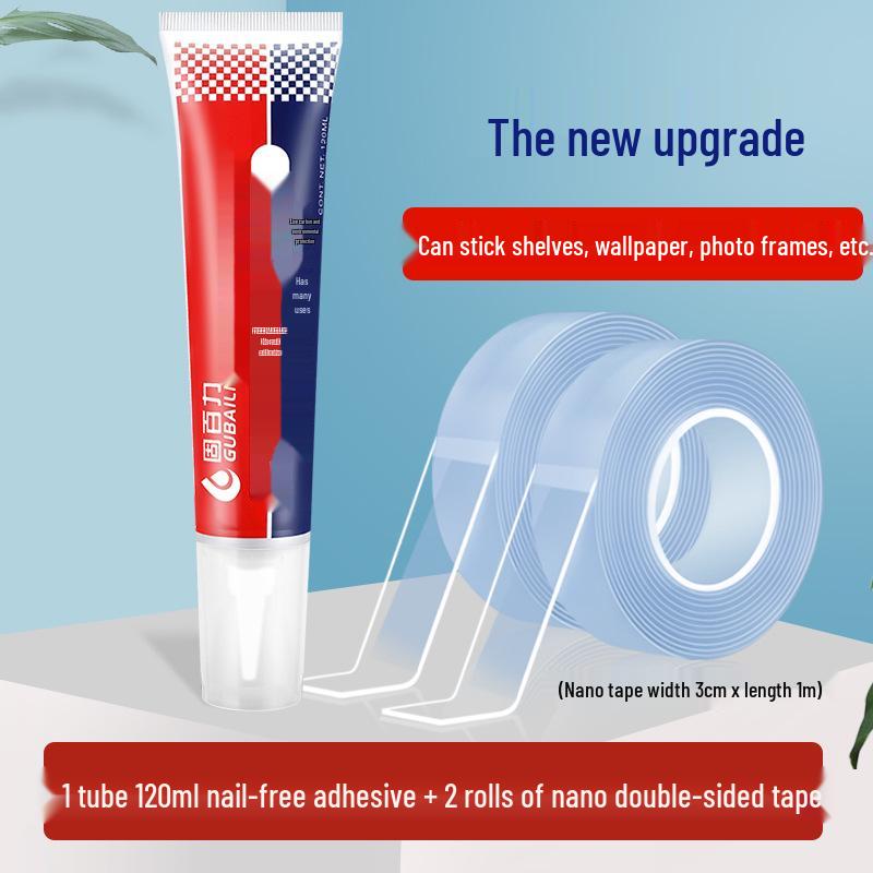 Multi-Function Adhesive Glue: Nail-Free, Strong, Ideal for Bathroom Tiles, Mirrors, and Glass.