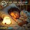 Penguin Night Light, Cute Animal Themed Gifts Decorate Kids' Bedroom with Silicone Toy Nightlights, Christmas