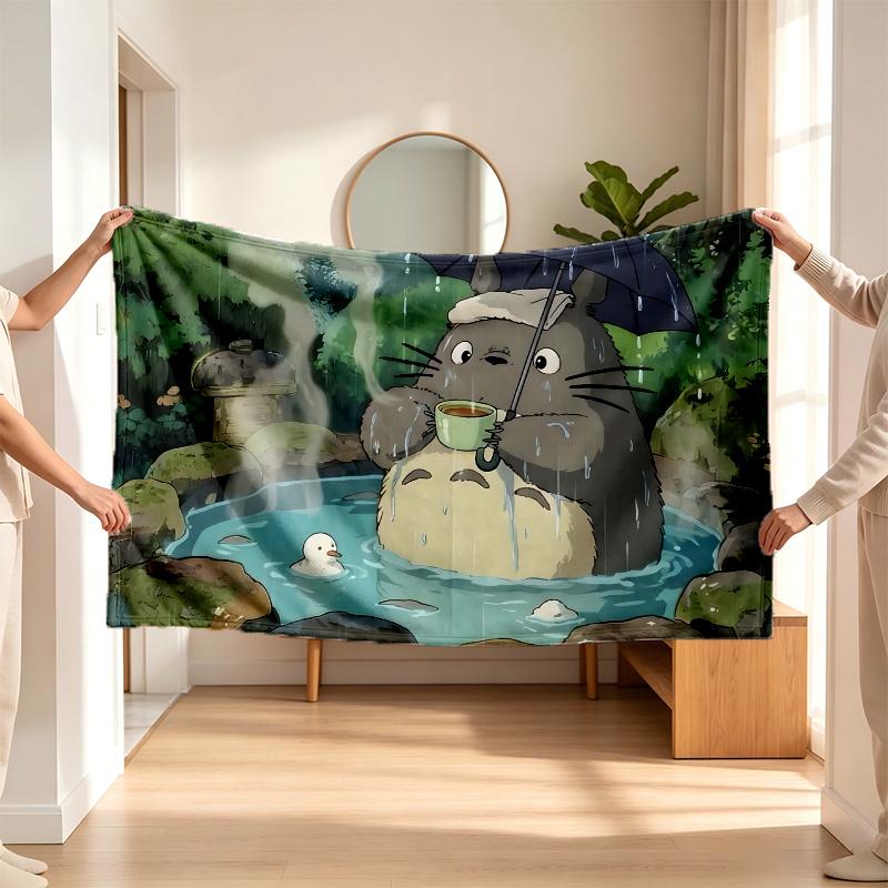 Minu naaber Totoro (1) Flanell-tekk pehme aktsent magamistoale ja elutuppa ning hubane kodune kingitus