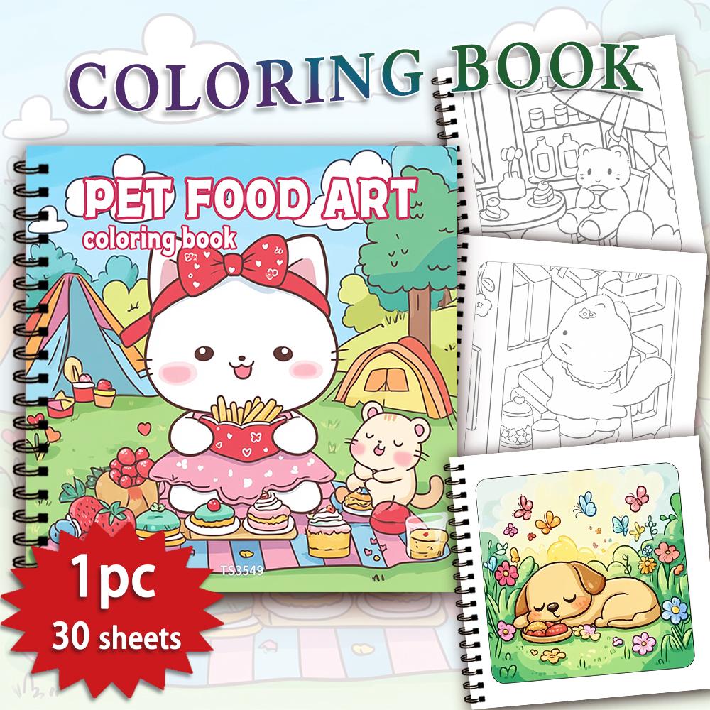 

Cute Pet Coloring Book, Teen Coloring Book, Various Patterns, 100g Heavyweight Paper, Stress Relief, Birthday Gift