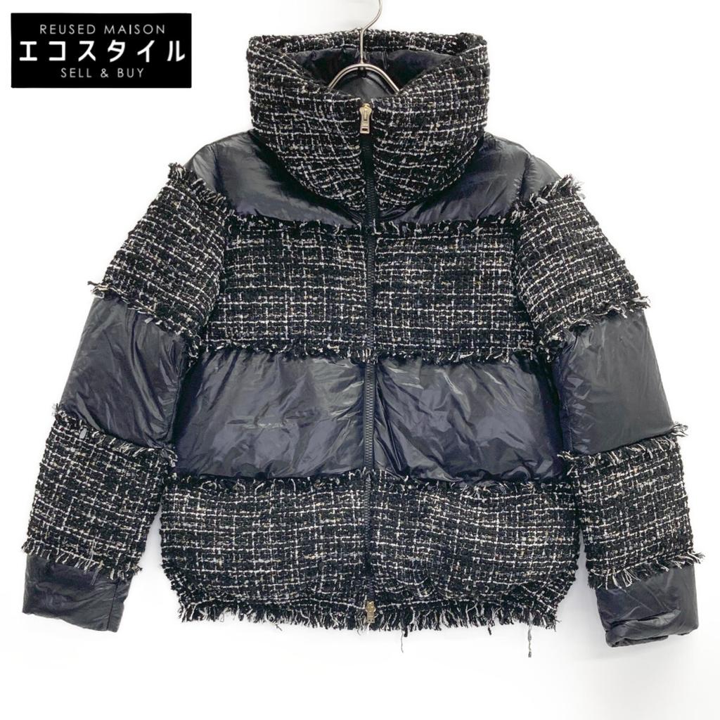 Herno [Domestic Regular] PI001513D SOHO Tweed X Nylon Down Jacket 40 blackUsed