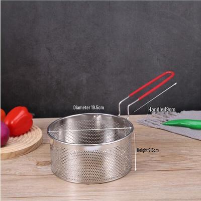 Large Perforated Fryer Basket & Noodle Strainer