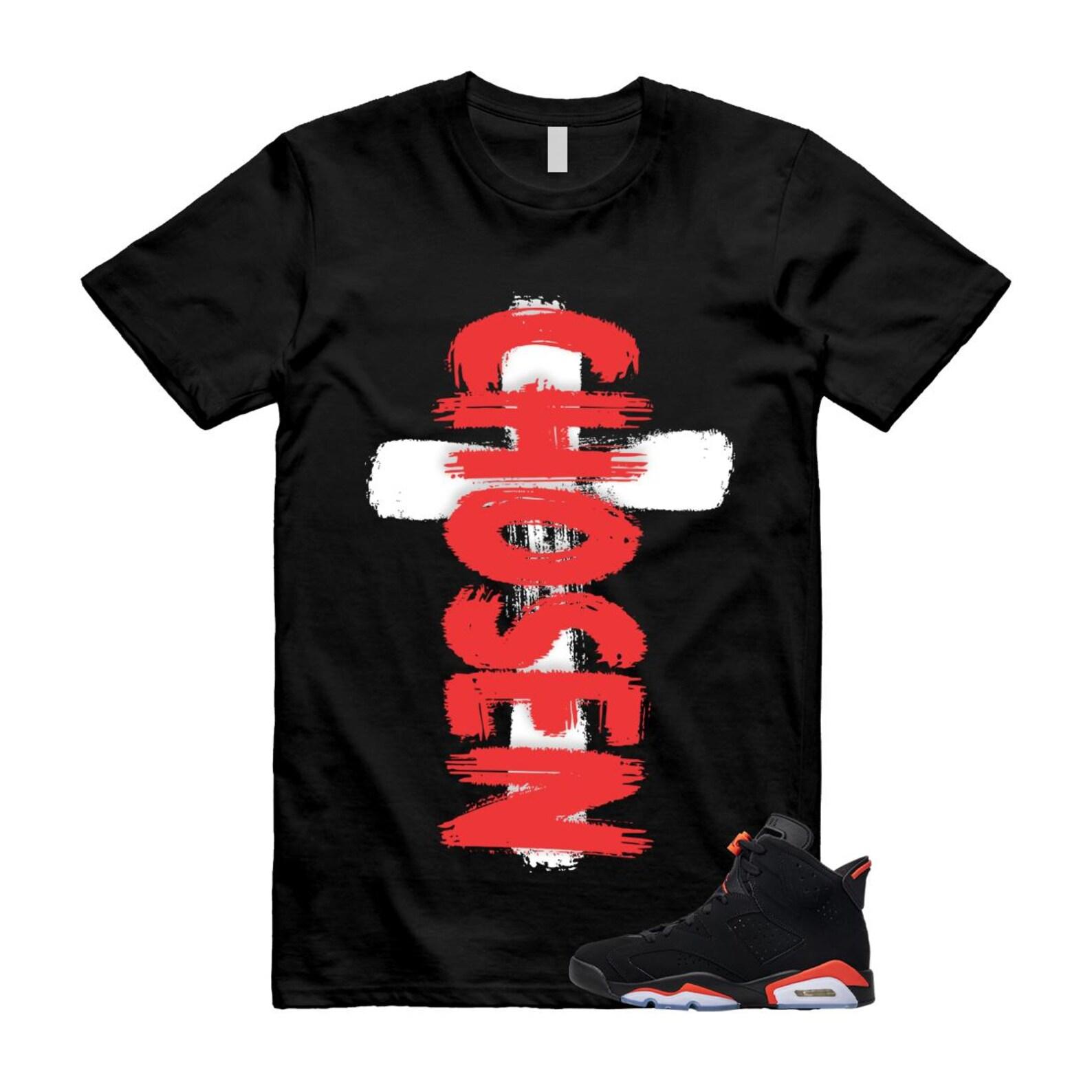 6 Infrared Salesman Black Red T Shirt Match CHOSEN 3XL