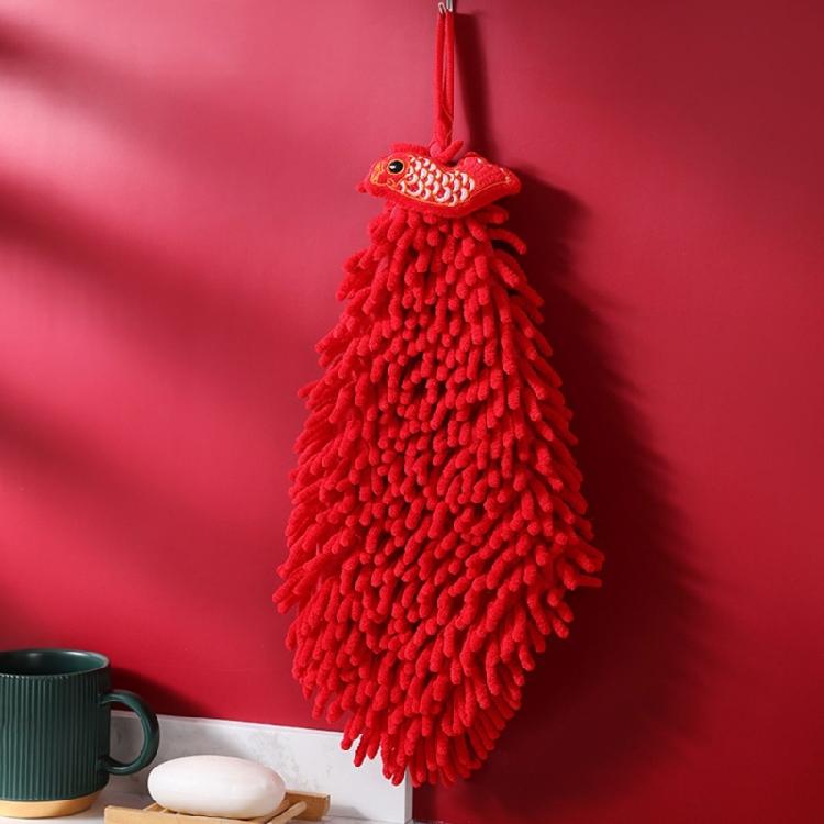 Red Hands Towel Home Super Absorbent Eco-Friendly Wipe Cloth Chenille Material