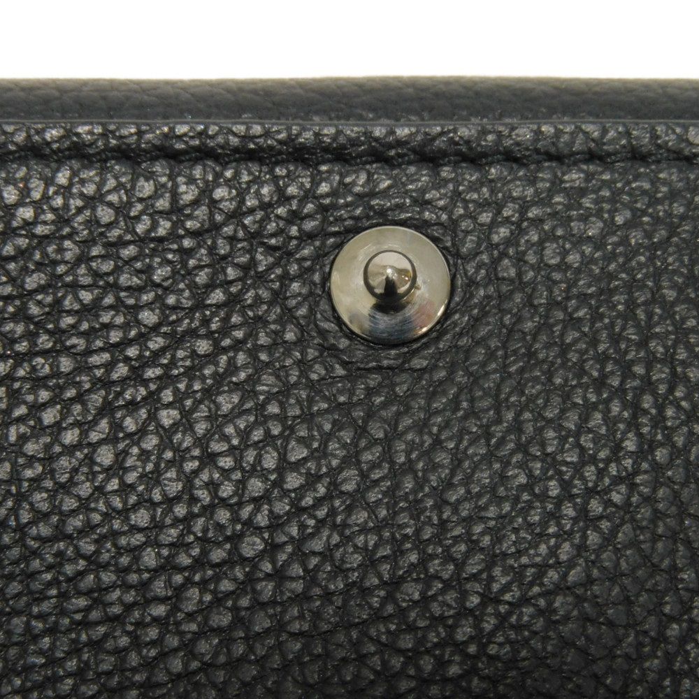 Used 12564 Portefeiulle Lock Mini M63921 7942 Current LV Signature Grain Calfskin Black LV Logo Noir Unisex from Japan