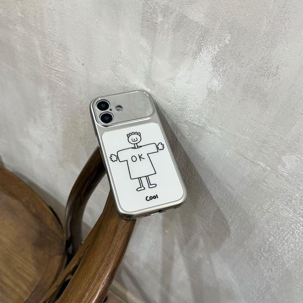 Cartoon Couple iPhone 16/17 Pro Max Case: Cute, Drop-Proof, Protective