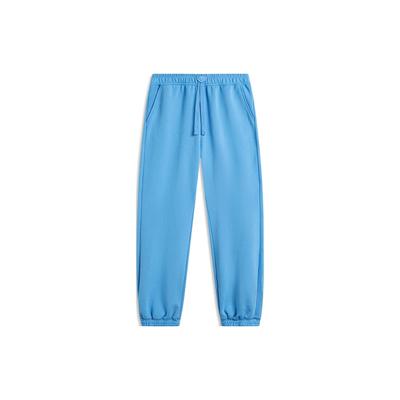 Li Ning X League Of Legends Collaboration Poro Solid Color Fleece Lined Warm Knitted Sports Pants Women Bottoms Xinjiang-Blue AKLTE24-2