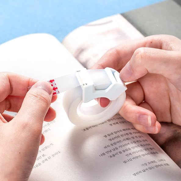 2Pcs Multifunctional Invisible Tape Dispenser Set, Desktop Mini Tape Holder with Refill Rolls, Office School Supplies