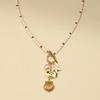Vacation Style Ceramic Fish Bohemian Pendant Adjustable Rope Faux Pearl Collarbone Chain Boho Choker Jewelry Female Fashion