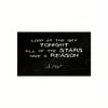 VIKAMA Music Room Tapestry with Lil Peep LOOK AT THE SKY TONIGHT Starry Emo Rap Style for Bedroom and Living Room Wall Decor