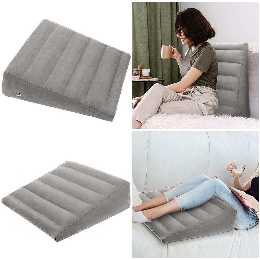 Back Support Wedge Pillow Ergonomic Inflatable Back Pillow for Travel Camping Sleeping