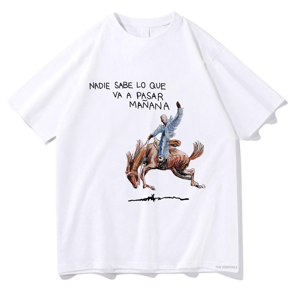 Bad Bunny Nadie Sabe T Shirt Vintage Un Preview 2023 Men/Women Aesthetic T-Shirt Unisex High Quality Cotton Tees Funny Shirt
