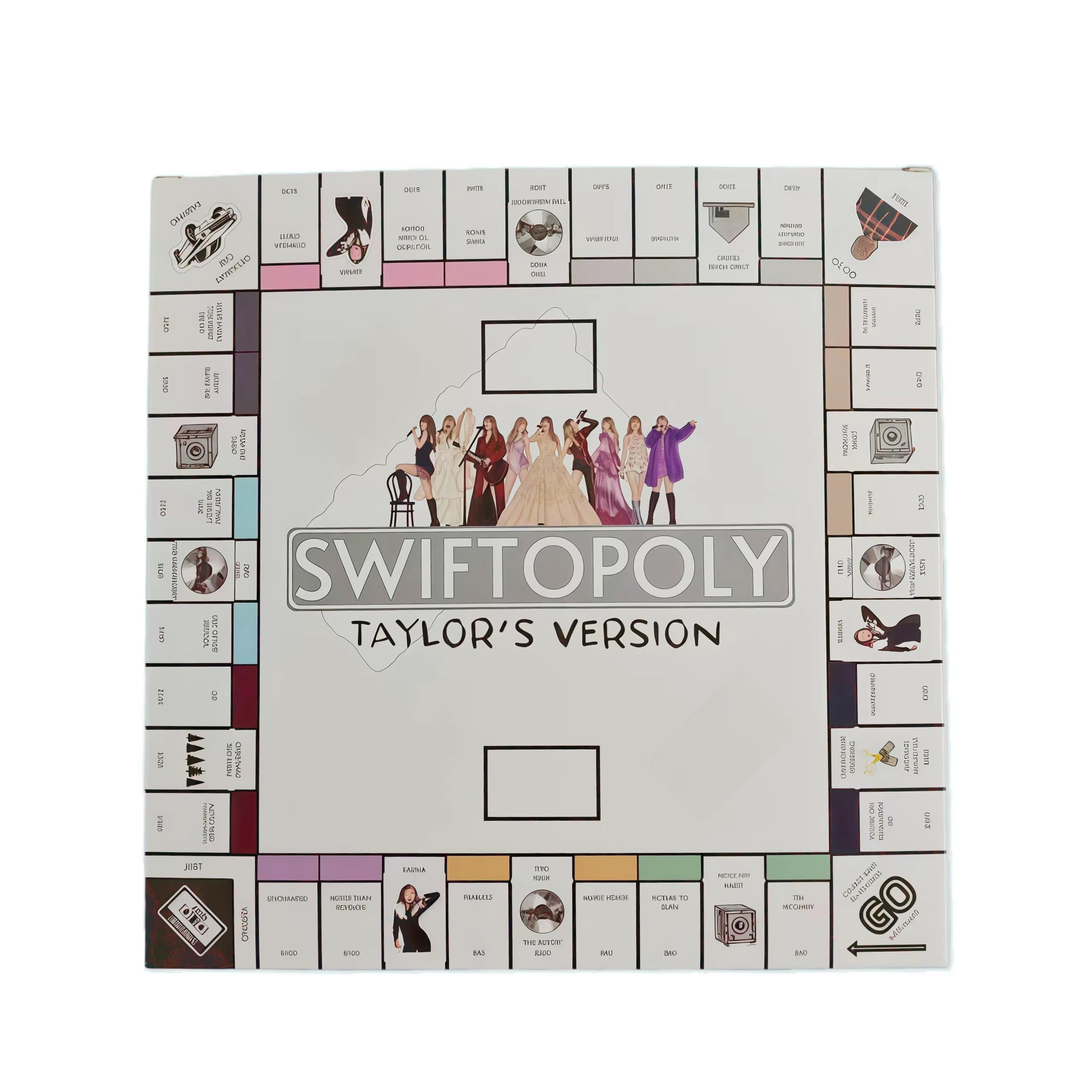 Swiftopoly Taylor Edition Monopoly Board Game Taylor Swift Fan Customized Edition Swift Album Themed Party Game белый