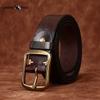 High-end Men's Genuine Leather Belt Men's First-layer Cowhide Versatile Copper Buckle Youth Casual Jeans Belt