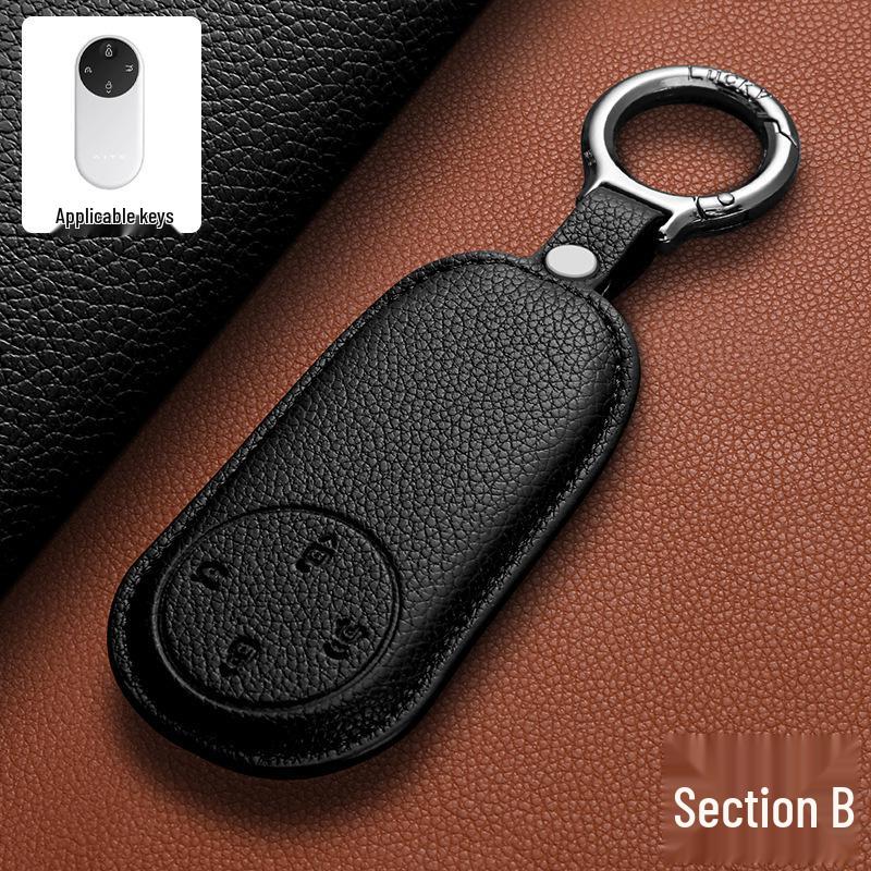 Genuine Leather Key Case for AITO M9, Huawei M5, and M7 (2024 Model)