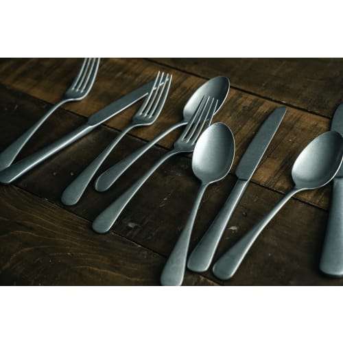 Aoyoshi VINTAGE INOX Dinner Spoon, Stainless Steel, Distressed Finish, Made in Japan, Dishwasher Safe, Vintage, 554193