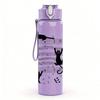 1PC Cat On Musical Staff Note Sketch Print 750ml Color Plastic Sports Water Bottle Leakproof Flip Straw Lid Suitable for Sports Office Home Use