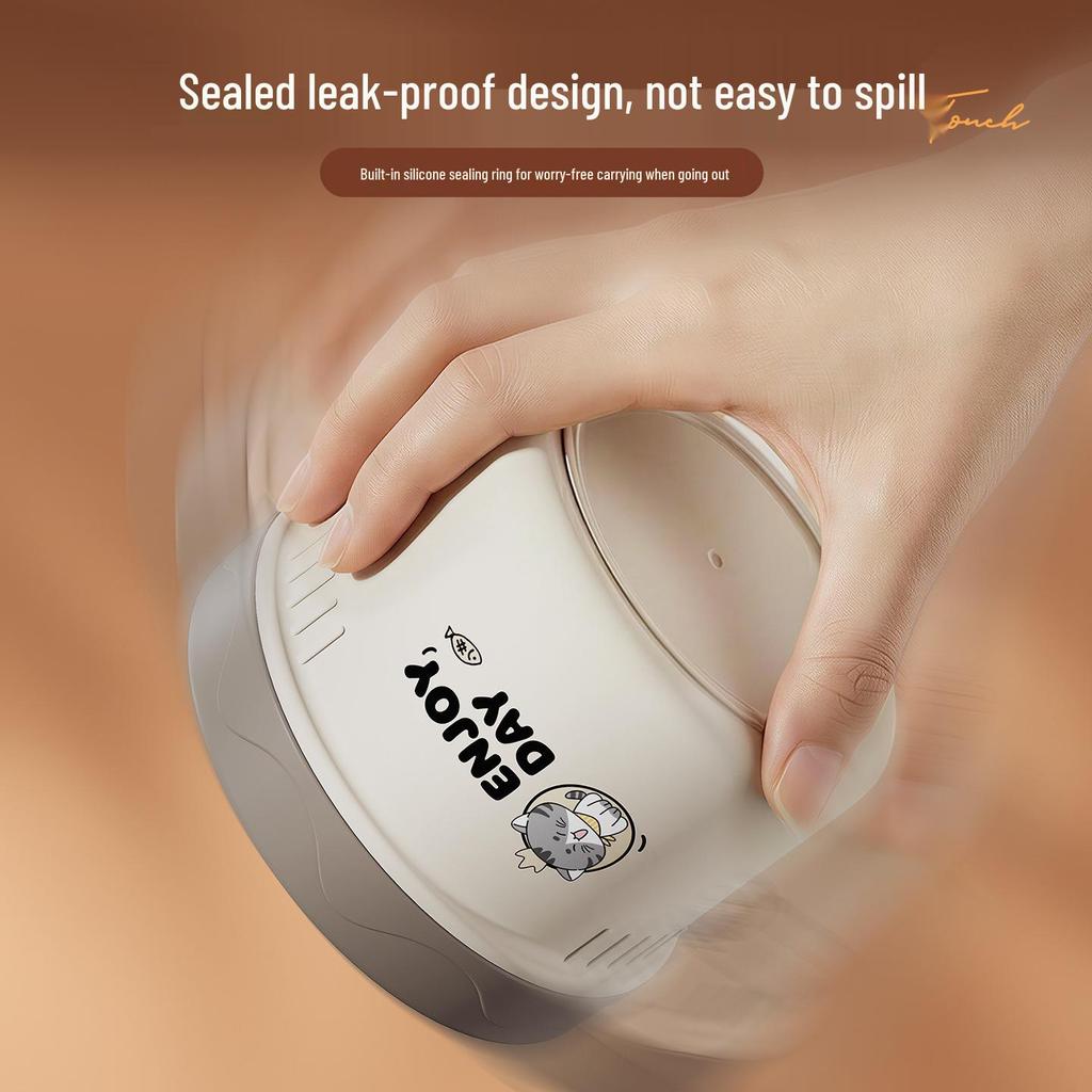 304 Stainless Steel Insulated Japanese-Style Bento Lunch Box - Microwaveable for Office Workers and Students