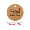 100pcs Round Kraft Paper Gift Tags Baking Printed Tag Celebrating Labels Handmade Wedding Party Decoration Packaging Hang Paper