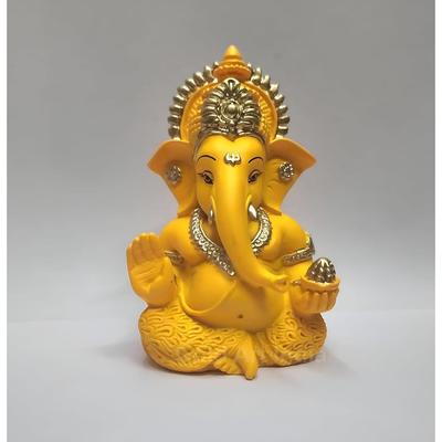 Mango Terracotta Finish Ganesha for Car Dashboard Home Decor Gifting Diwali Birthday Festivals 3.5 X 2 Inches