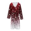 Bathrobe For Men And Women Christmas Printed Flannel Bathrobe Absorbent Quick-drying Cotton Nightgown