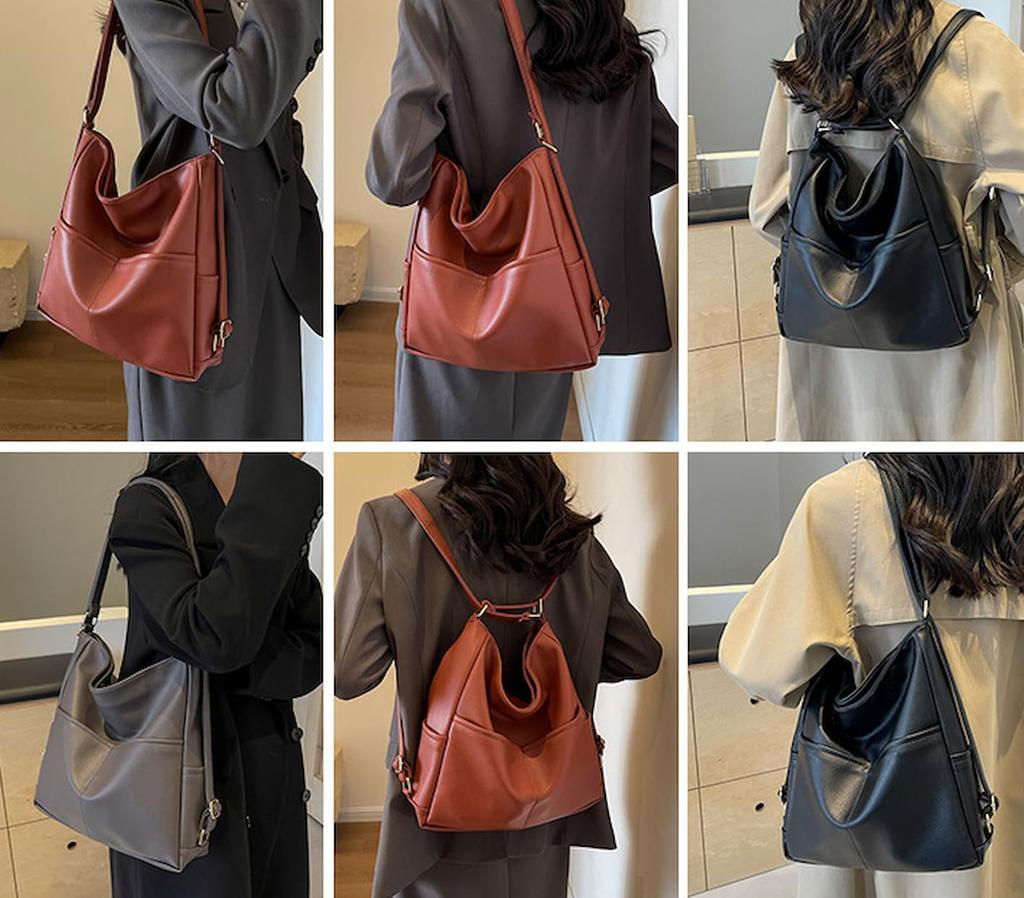 Welltude Damen-Tragetasche, Umhängetasche, Crossbody-Tasche, Großes Fassungsvermögen, A4-Format, Perfekt für den Arbeitsweg und Reisen, PU-Leder, Mit Reißverschluss (beige)