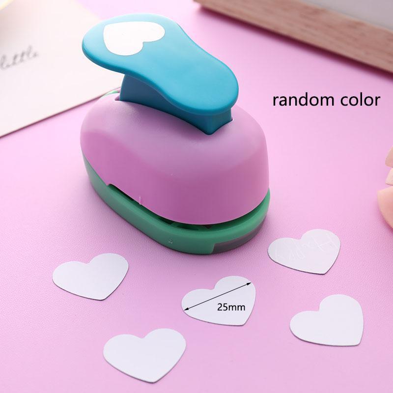 Random Color Heart Punch 9/16/25mm DIY Craft Hole Puncher for Scrapbooking Punches Maker Kids Scrapbook Paper Cutter Embossing.