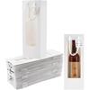 24 Packs White Clear Gift Bags with Window Kraft Paper Shopping Bags with Handle Champagne Bags for Baby Shower Birthday Wedding Party Anniversary 5x3
