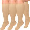 1 Pair Plus Size Compression Socks for Women and Men Wide Calf Extra Knee High Support for Circulation