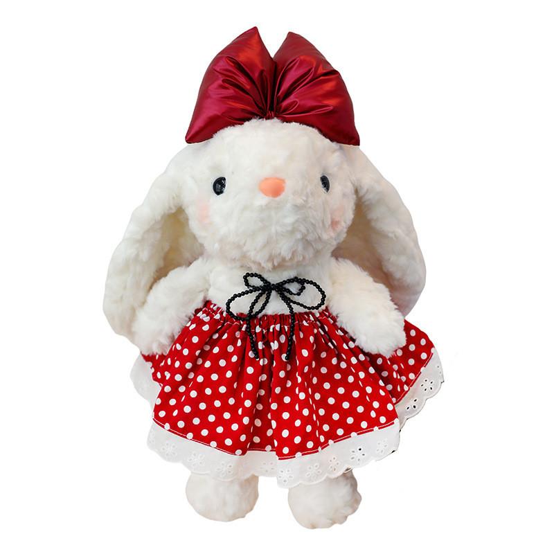 Plush Bowknot Bunny Dolls Childrens Cartoon Animals Holiday Gifts Cotton Pp