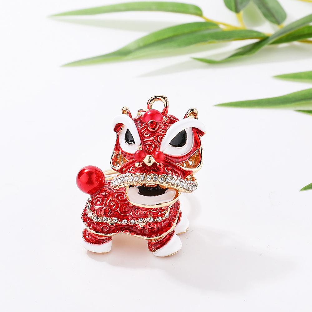 Горный хрусталь Милый Год Зверь Китайский Новый Год Брелок Сумка с Животными оранжевый — фото 6