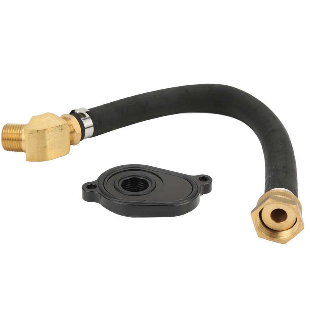 Zestaw do płukania chłodnicy oleju z anodowanym aluminiowym adapterem Zamiennik dla Ford Powerstroke 6.0L 2003‑2010