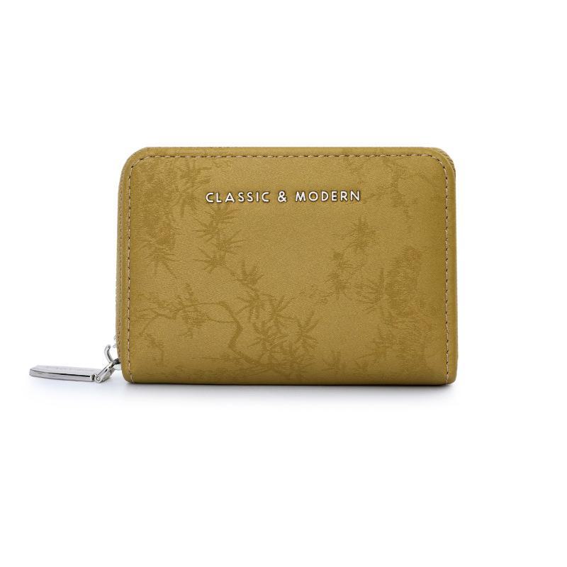 Tailian Guofeng Mini Accordion Card Holder: Portable, Simple Women's ID Storage Bag